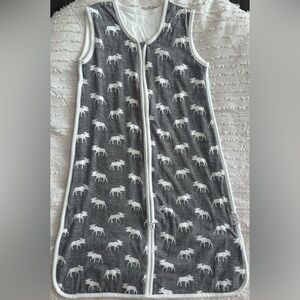 Copper Pearl - Gray and White Moose Sleeping Bag 6M-12M